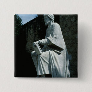 Statue von Averroes Button