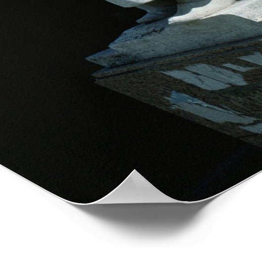 Statue von Averroes Poster (Ecke)