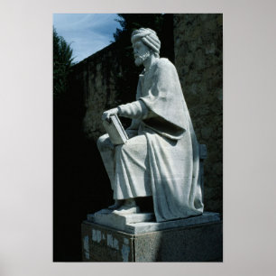 Statue von Averroes Poster