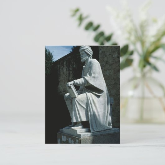 Statue von Averroes Postkarte (Stehend Vorderseite)