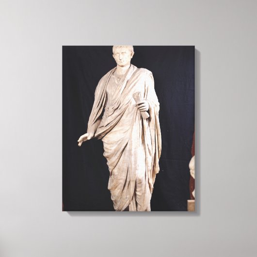 Statue von Caesar Augustus Leinwanddruck (Vorderseite)