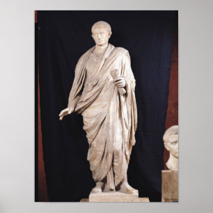 Statue von Caesar Augustus Poster