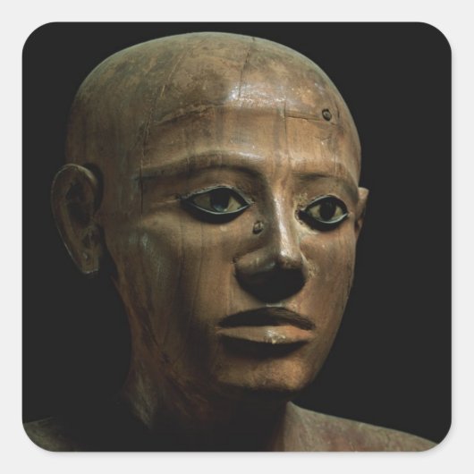 Statue von Chancellor Nakhti, from Asyut, early Mi Quadratischer Aufkleber (Vorderseite)