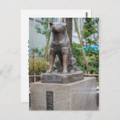 Statue von Chuken Hachiko Postkarte (Vorne/Hinten)