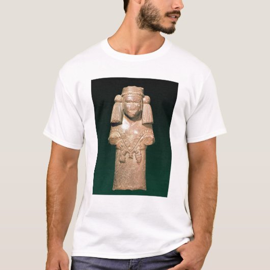 Statue von Coatlicue, von alter Erde und von T-Shirt (Vorderseite)