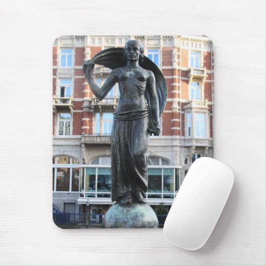 Statue von Dame Fortuna, Amsterdam Mousepad (Mit Mouse)
