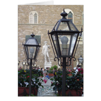 Statue von David leere Karte Florenz, Italien