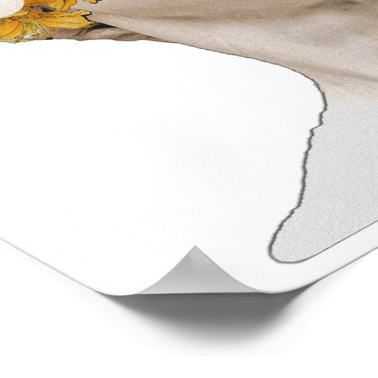 Statue von David Michelangelo Blumenposter Poster (Ecke)