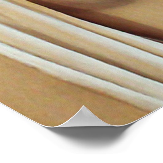 Statue von David's Hinterschrift Poster (Ecke)