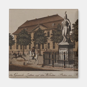Statue von General von Ziethen in Wilhelm Platz Magnet