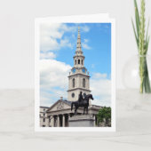 Statue von George IV am Trafalgar Square, London Karte (Vorderseite)