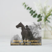 Statue von George Washington Morristown New Jersey Postkarte (Stehend Vorderseite)