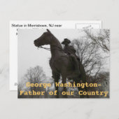Statue von George Washington Morristown New Jersey Postkarte (Vorne/Hinten)