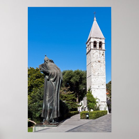 Statue von Gregory von Nin in Split - Dalmatien, K Poster (Vorne)