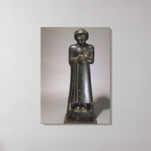 Statue von Gudea, Prinz von Lagash, Neo-Sumerisch, Leinwanddruck