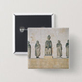 Statue von Henry VII, heiliger römischer Kaiser Button (Vorne & Hinten)
