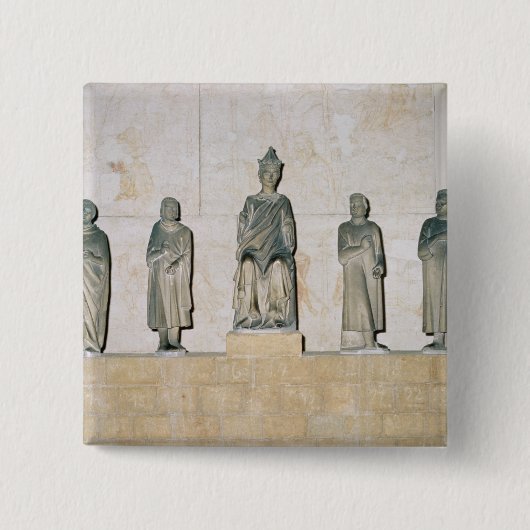 Statue von Henry VII, heiliger römischer Kaiser Button (Vorderseite)