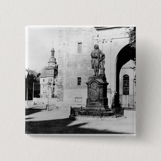 Statue von Johann Sebastian Bach Button (Vorderseite)