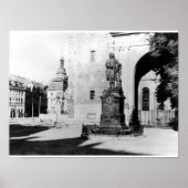 Statue von Johann Sebastian Bach Poster (Vorne)