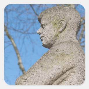 Statue von John F. Kennedy in Bonn Quadratischer Aufkleber