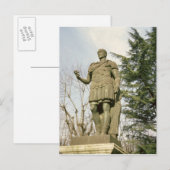 Statue von Julius Cäsar Postkarte (Vorne/Hinten)