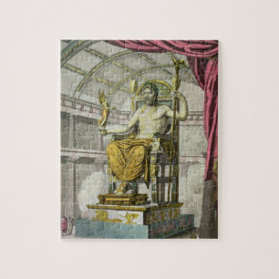Statue von Jupiter in einem Tempel, von 'Costumi Puzzle