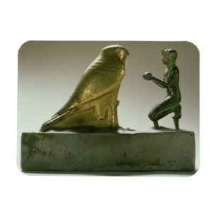 Statue von König Taharqa den Falkegott anbetend Magnet