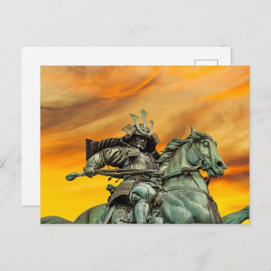 Statue von Kusunoki Masashige, Japan Postkarte (Vorne/Hinten)