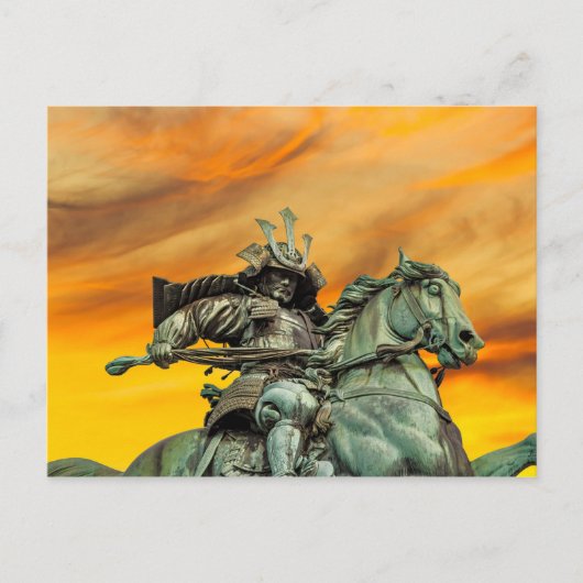 Statue von Kusunoki Masashige, Japan Postkarte (Vorderseite)