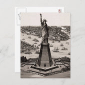 Statue von Liberty in New York Harbor Postkarte (Vorne/Hinten)