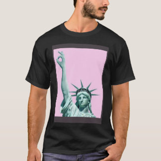 Statue von Liberty Pink Women's Men's USA T-Shirt