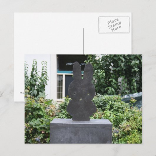 Statue von Miffy Postkarte (Vorne/Hinten)