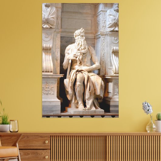 Statue von Moses biblische Canvas Print Picture 1 Leinwanddruck (Insitu (Wohnzimmer))