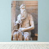 Statue von Moses biblische Canvas Print Picture 4 Leinwanddruck (Insitu (Holzboden))