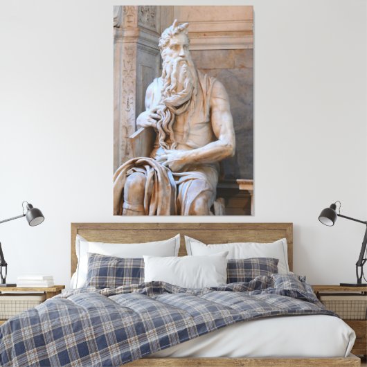 Statue von Moses biblische Canvas Print Picture 4 Leinwanddruck (Insitu (Schlafzimmer))