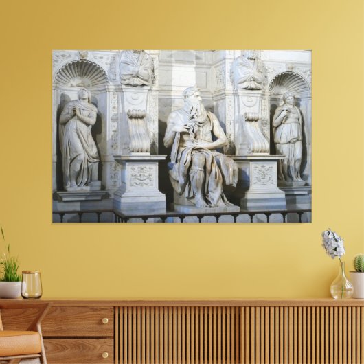 Statue von Moses biblische Canvas Print Picture 7 Leinwanddruck (Insitu (Wohnzimmer))