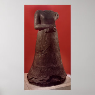 Statue von Napirasu, Ehefrau von Elamite King Poster