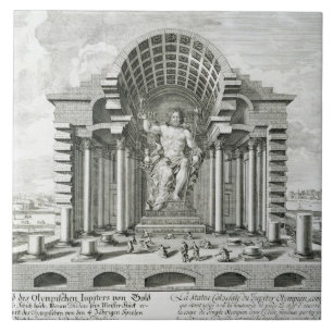 Statue von olympischem Zeus, gemacht durch Phidias Fliese