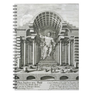 Statue von olympischem Zeus, gemacht durch Phidias Notizblock