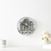 Statue von olympischem Zeus, gemacht durch Phidias Runde Wanduhr (Zuhause)