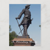 Statue von Peter dem Großen, Sankt Petersburg Russ Postkarte (Vorderseite)