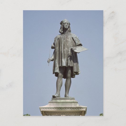 Statue von Raphael Sanzio von Urbino, 1897 Postkarte (Vorderseite)