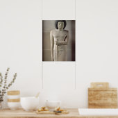 Statue von Sepa, Altes Königreich (gemalter Kalkst Poster (Küche)