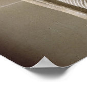 Statue von Sepa, Altes Königreich (gemalter Kalkst Poster (Ecke)