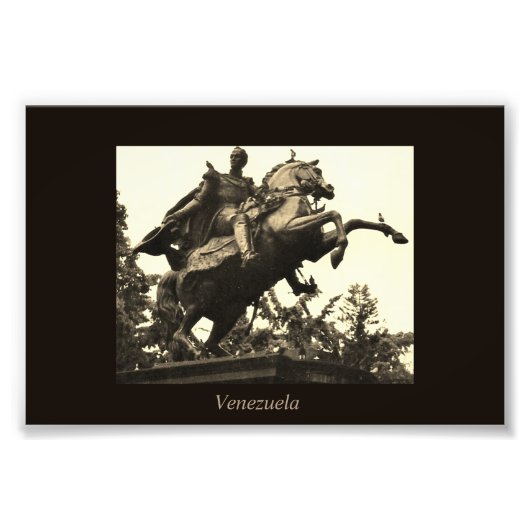 Statue von Simon Bolivar Fotodruck (Vorne)