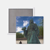 Statue von Sun Tzu in Yurihama, Tottori, Japan Magnet (Vorderseite/Rückseite)