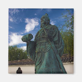 Statue von Sun Tzu in Yurihama, Tottori, Japan Magnet (Vorne)