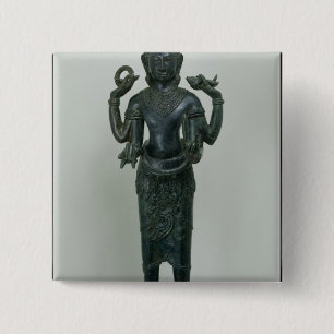 Statue von Vishnu in seiner dreifachen Form von Button
