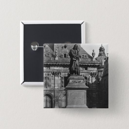 Statue von Voltaire Button (Vorne & Hinten)