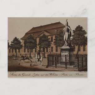 Statue von Ziethen am Wilhelm Platz Postkarte
